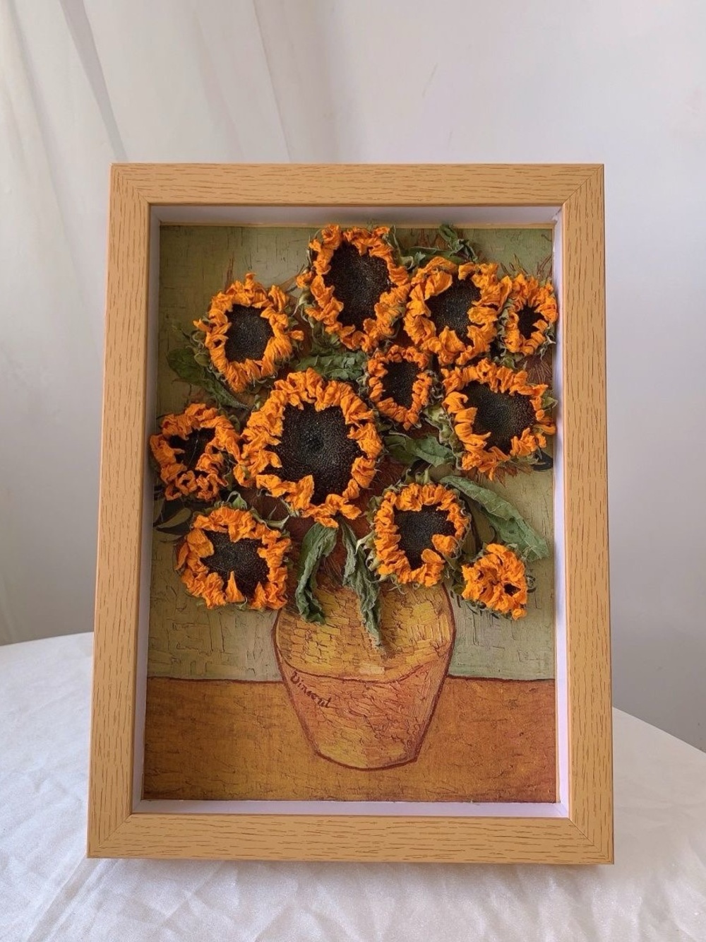 Sunflower Bouquet Framed Art - Orange Sunflowers